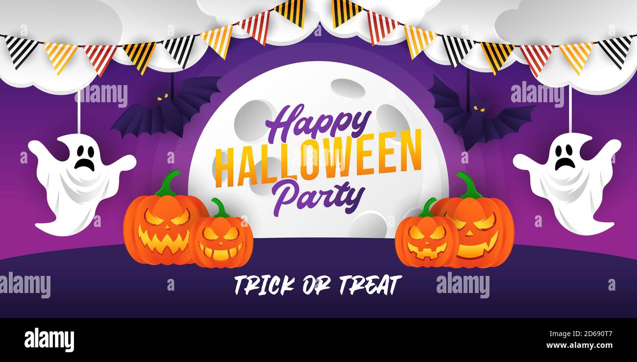 Halloween fondo vector ilustración plantilla de diseño. Fondo decorativo de Halloween vector en estilo de dibujos animados de moda. Feliz banner de Halloween, post Imagen Vector de stock - Alamy Halloween fondo vector ilustración plantilla de diseño. Fondo decorativo de Halloween vector en estilo de dibujos animados de moda. Feliz banner de Halloween, post Imagen Vector de stock - Alamy