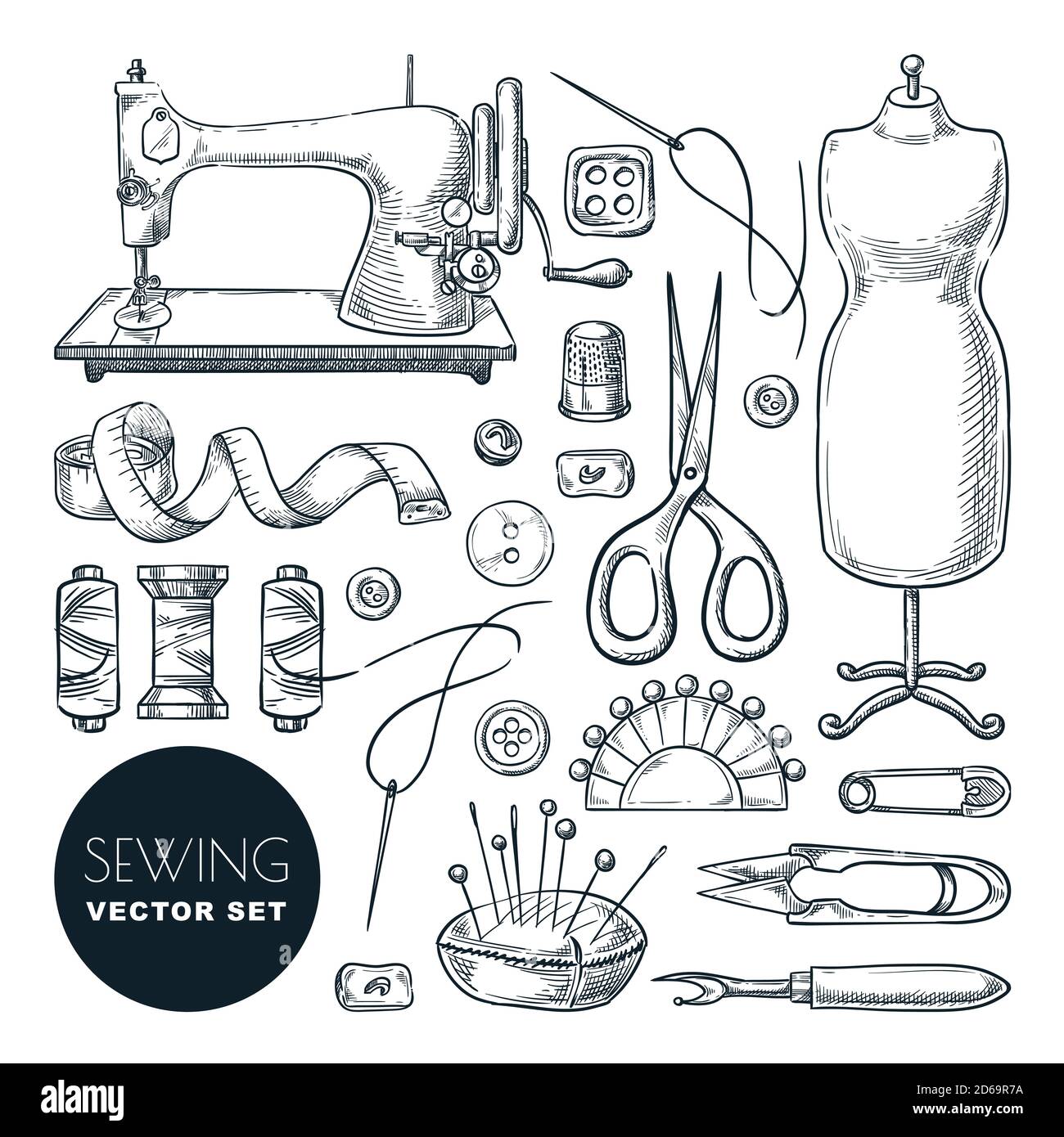 Cinta métrica de costura en una ilustración de vector de fondo aislado de  una herramienta de sastrería ropa de costura s