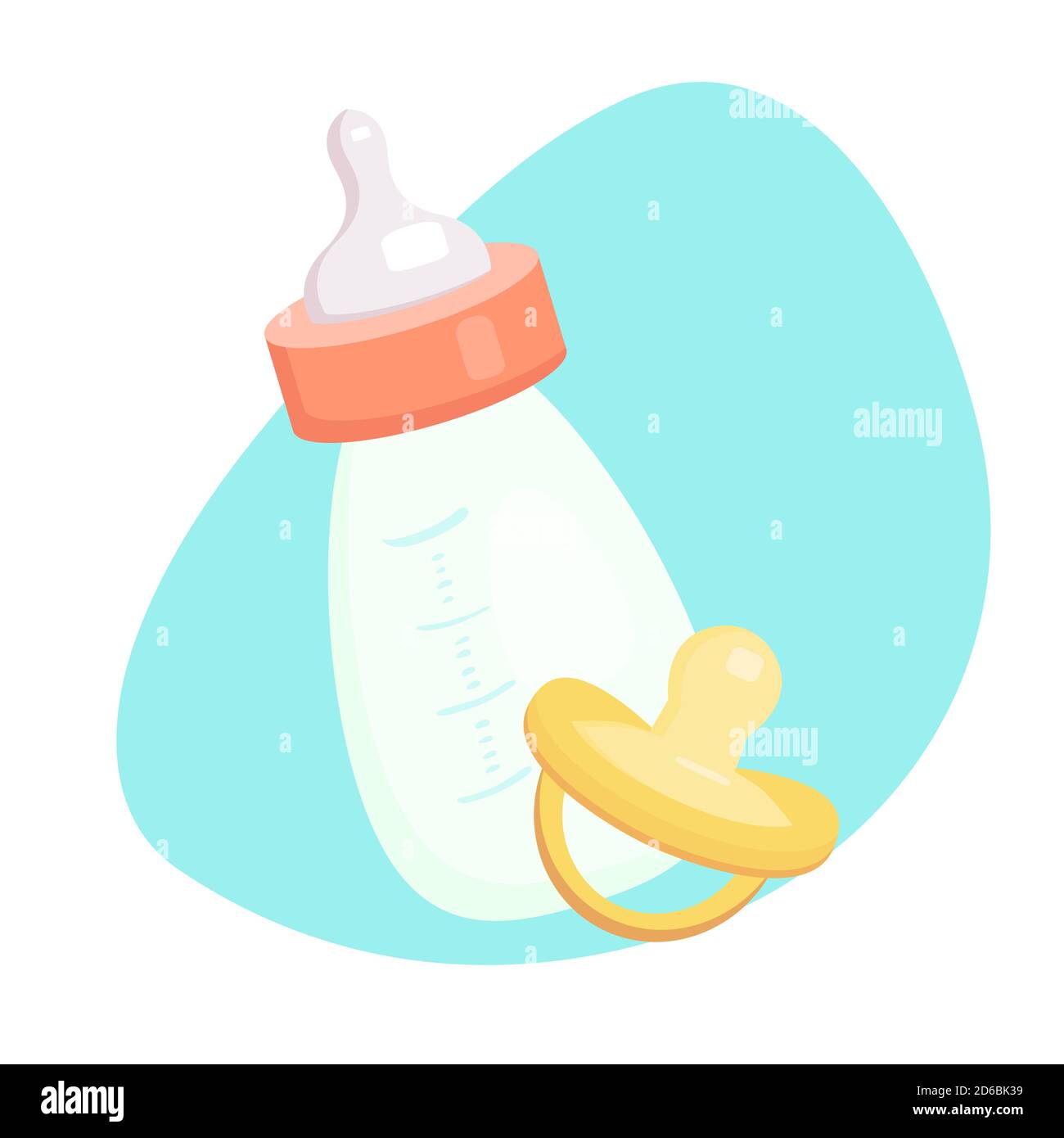 biberón con chupete. comida para bebé. alimentación artificial de recién  nacidos. ilustración vectorial aislado sobre fondo blanco. 15411096 Vector  en Vecteezy