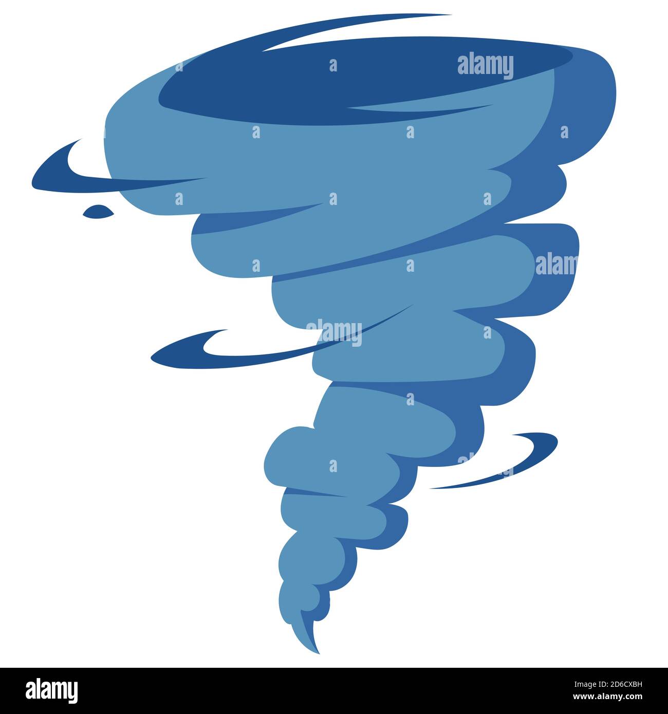 Tornado en estilo de dibujos animados. Huracán aislado sobre fondo blanco  Imagen Vector de stock - Alamy