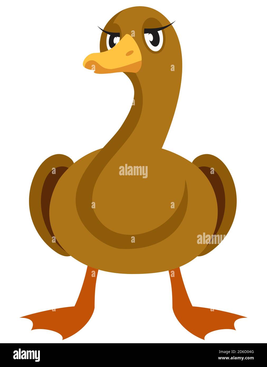 Vista frontal de pato. Animal de granja en estilo de dibujos animados Imagen Vector de stock - Alamy Vista frontal de pato. Animal de granja en estilo de dibujos animados Imagen Vector de stock - Alamy