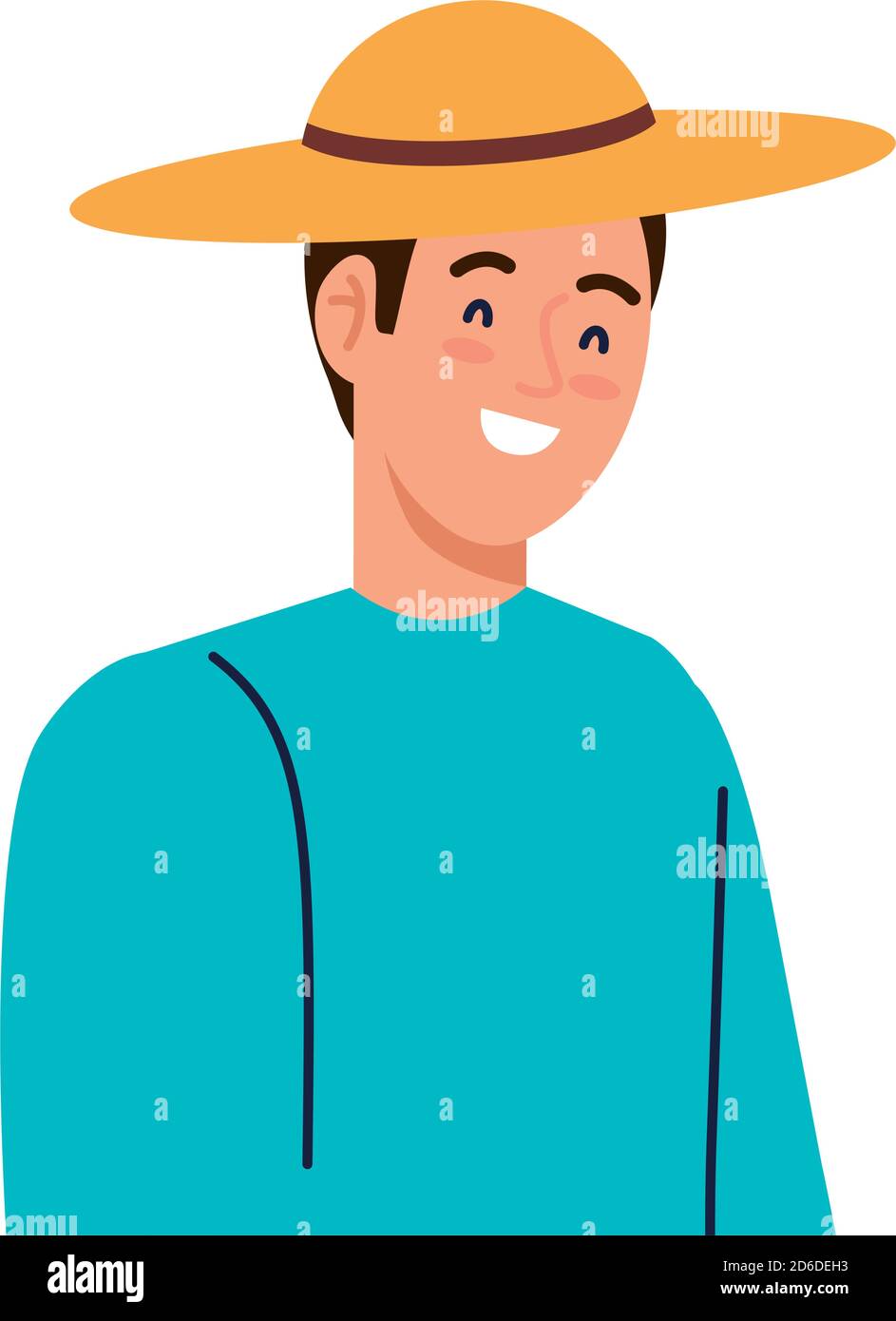 hombre dibujos animados con diseño de vector de sombrero Imagen Vector de  stock - Alamy