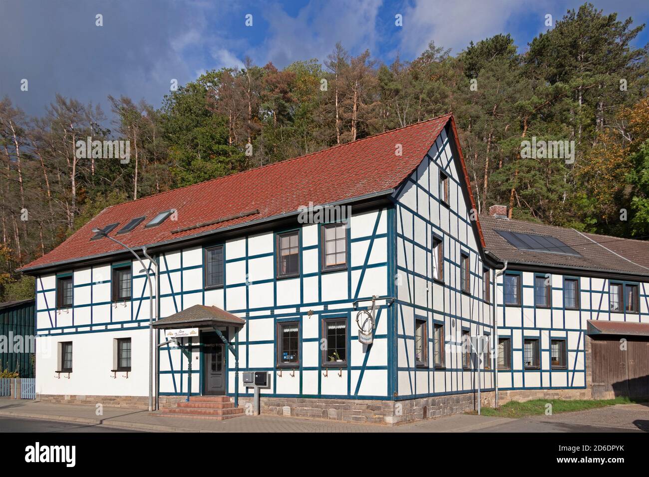 casa de huéspedes Zum Felsenkeller, Steigerthal, Nordhausen, Turingia, Alemania Foto de stock