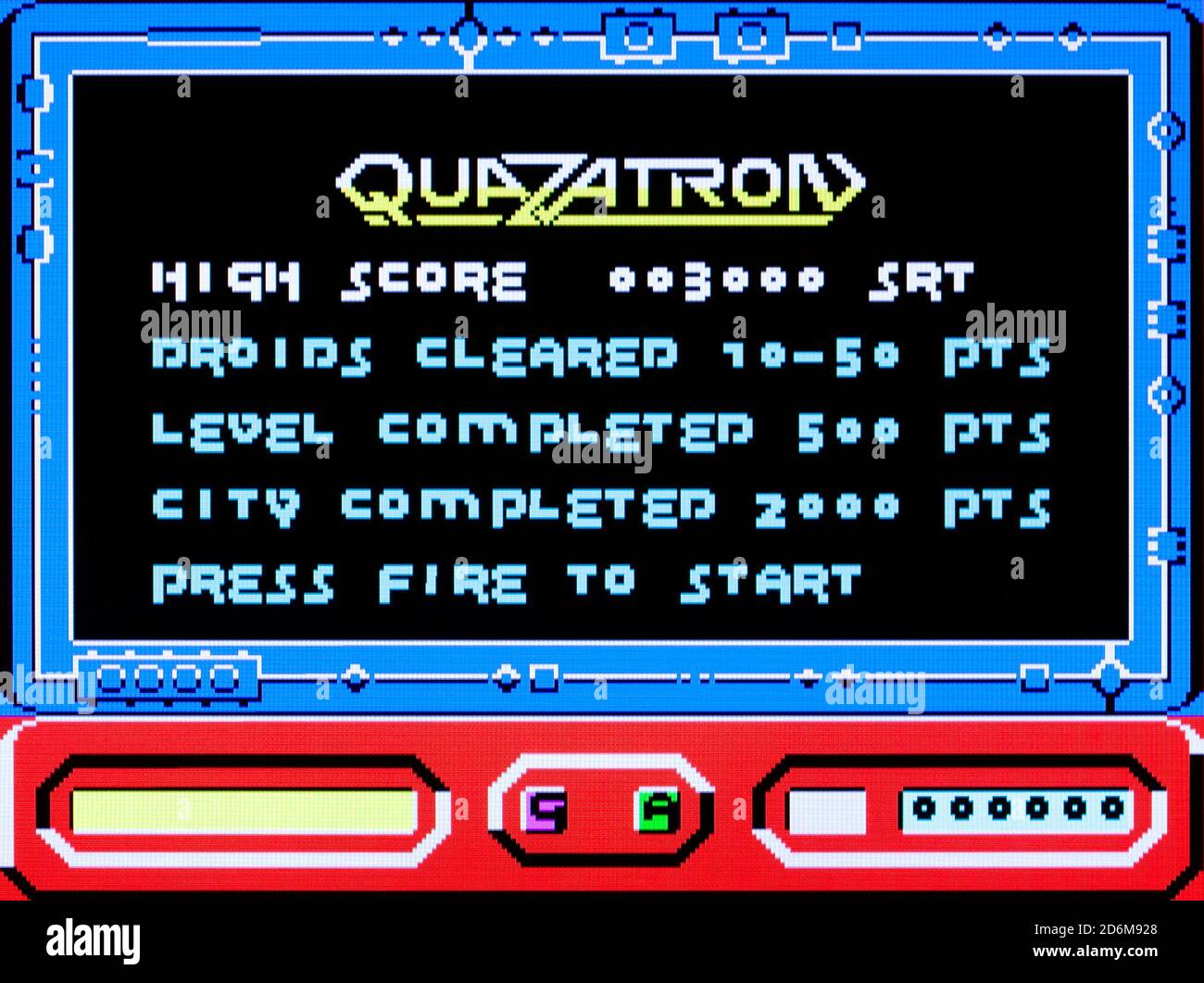 Quaztron - Sinclair ZX Spectrum Videogame - sólo para uso editorial Foto de stock