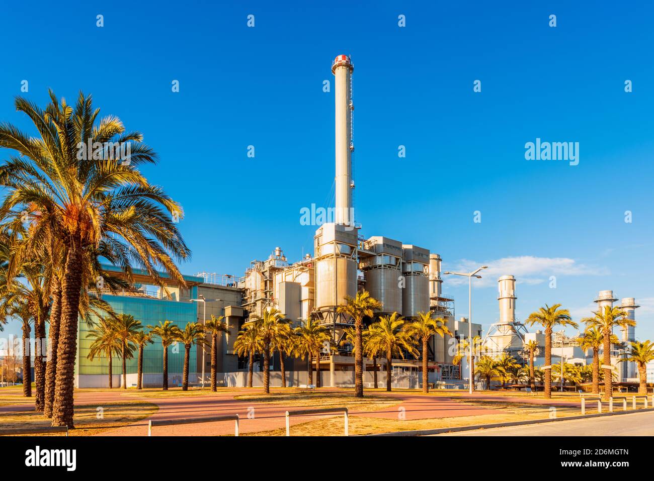Planta Industrial en Barcelona España Foto de stock