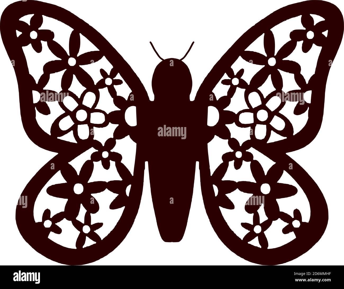 Gráfico vectorial de una mariposa en marrón Ilustración del Vector