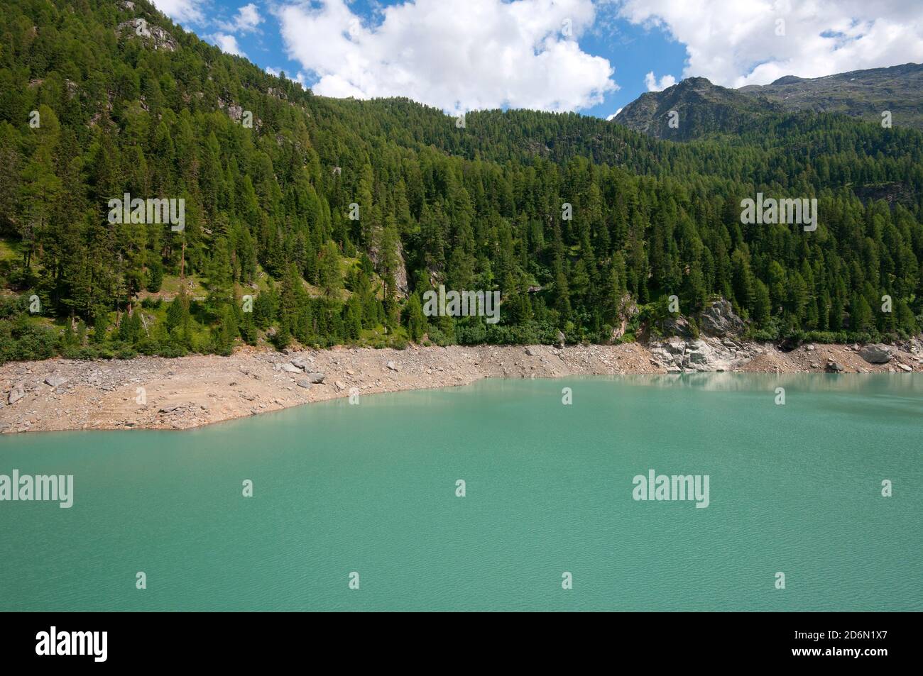 Lago Gioveretto, Valle de Martello (Martelltal), Bolzano, Trentino-Alto Adige, Italia Foto de stock