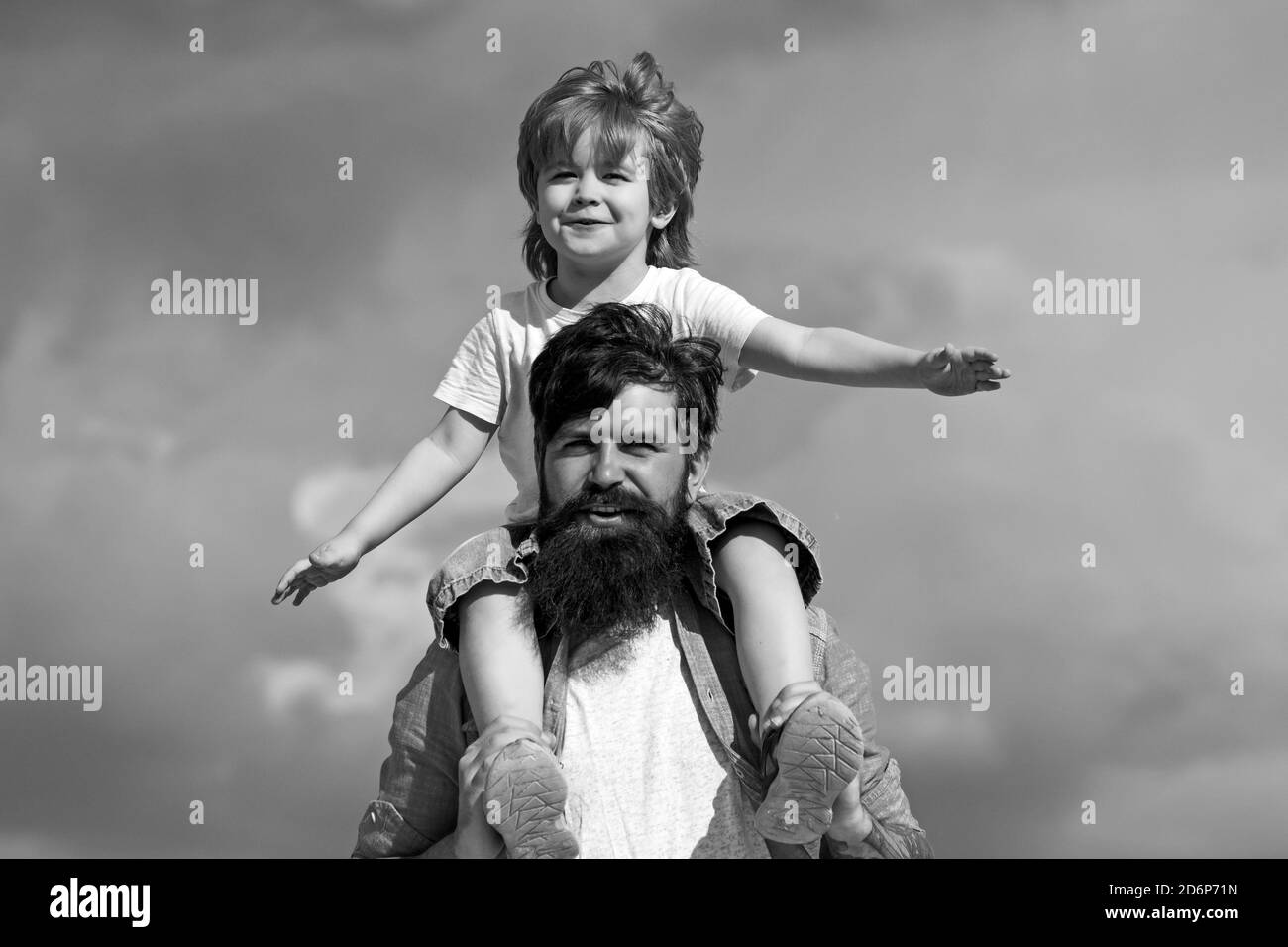 Concepto de día de los padres. Padre e hijo juntos Fotografía de stock