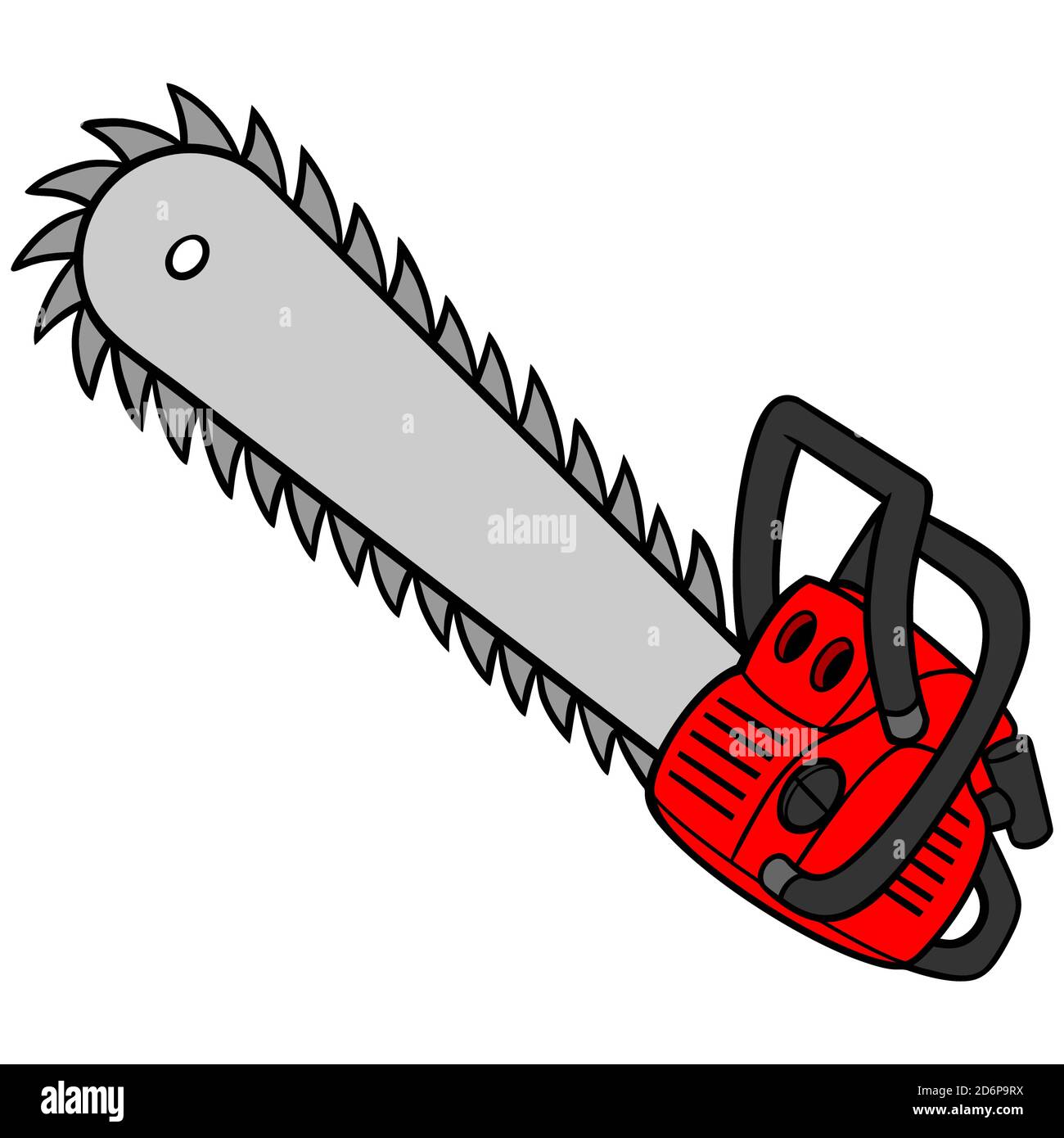 Motosierra- una ilustración de un Chainsaw Imagen Vector de stock - Alamy