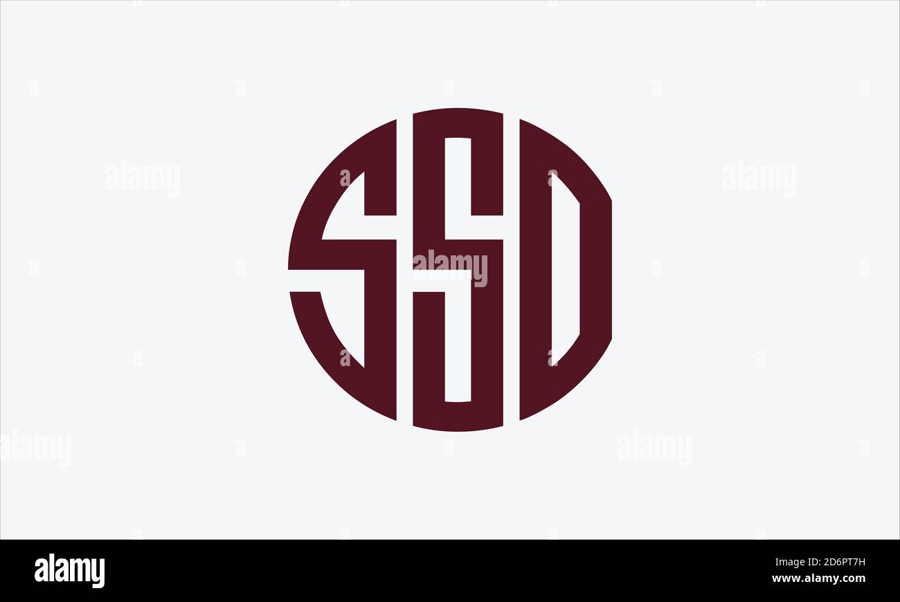 SSO ABSTRACT PLANTILLA DE LOGOTIPO DE VECTOR DE MONOGRAMA Imagen Vector