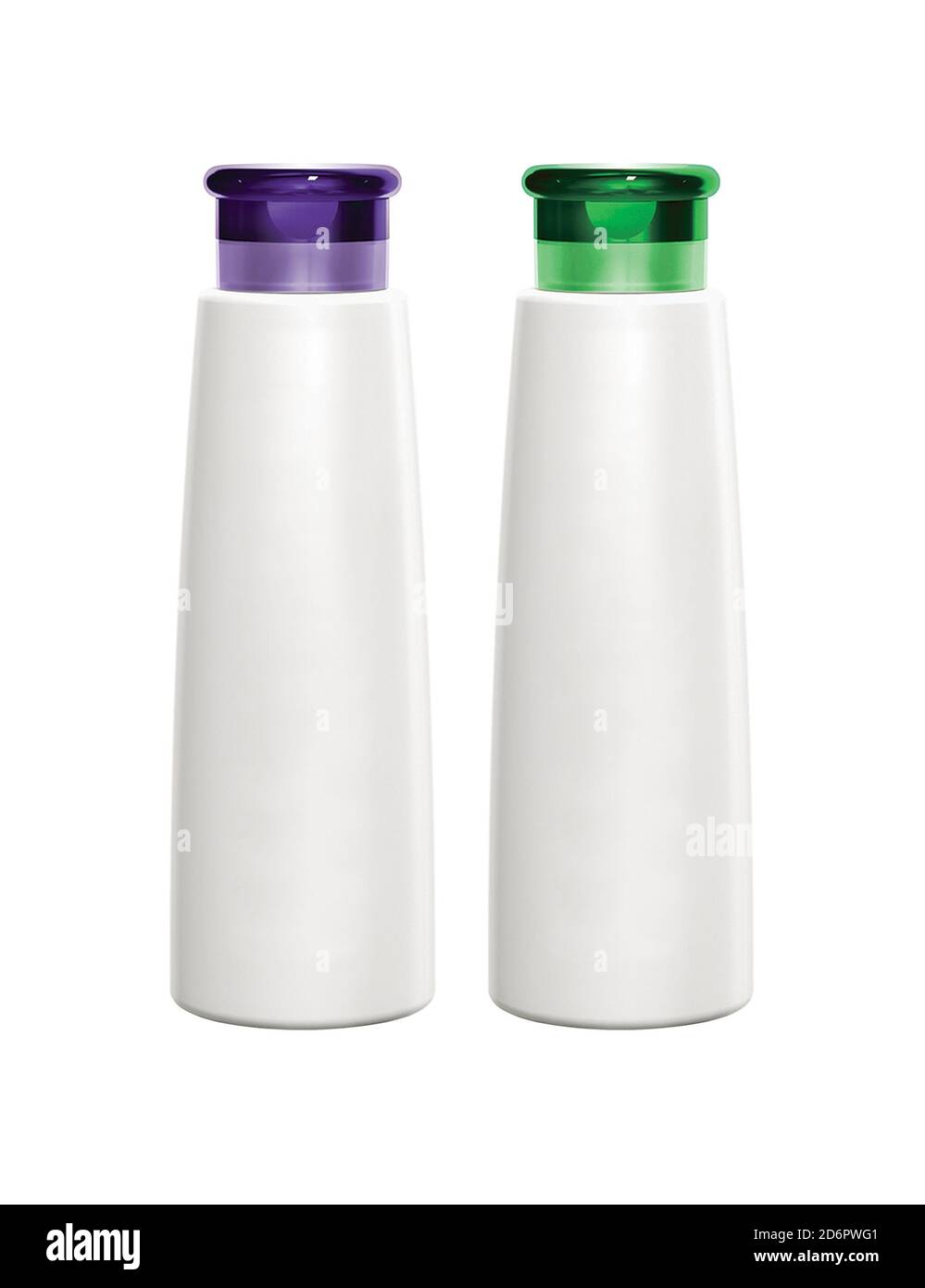Dos envases de plástico para botellas de champú o gel de ducha Fotografía de  stock - Alamy