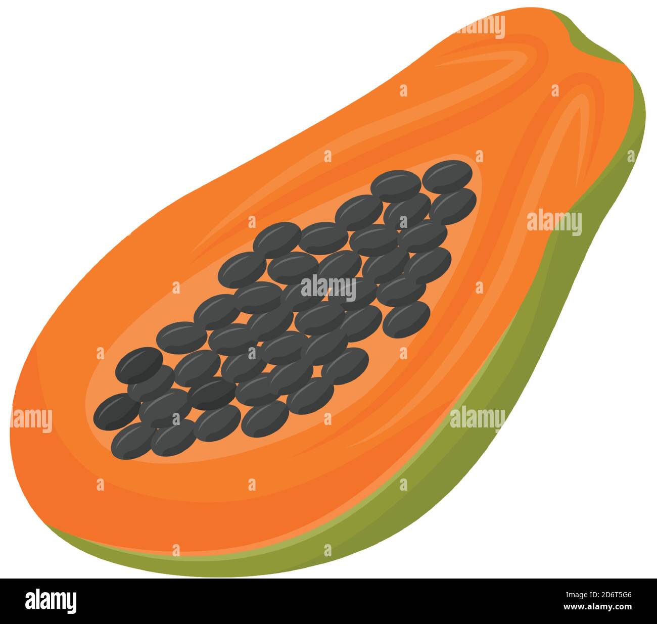 Dibujo vectorial de dibujos animados de papaya Imagen Vector de stock