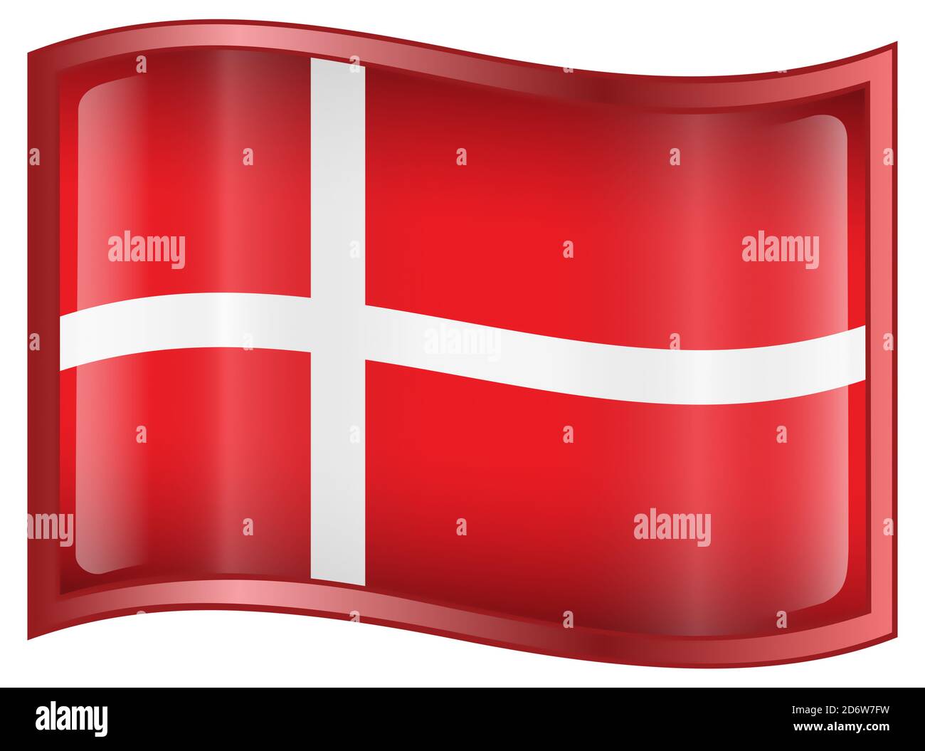Icono de la bandera danesa. Foto de stock