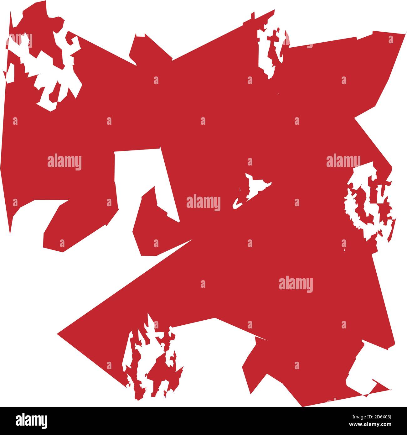 Formas extrañas, extrañas generadas al azar. Gráfico abstracto asimétrico Ilustración vectorial. Ilustración del Vector