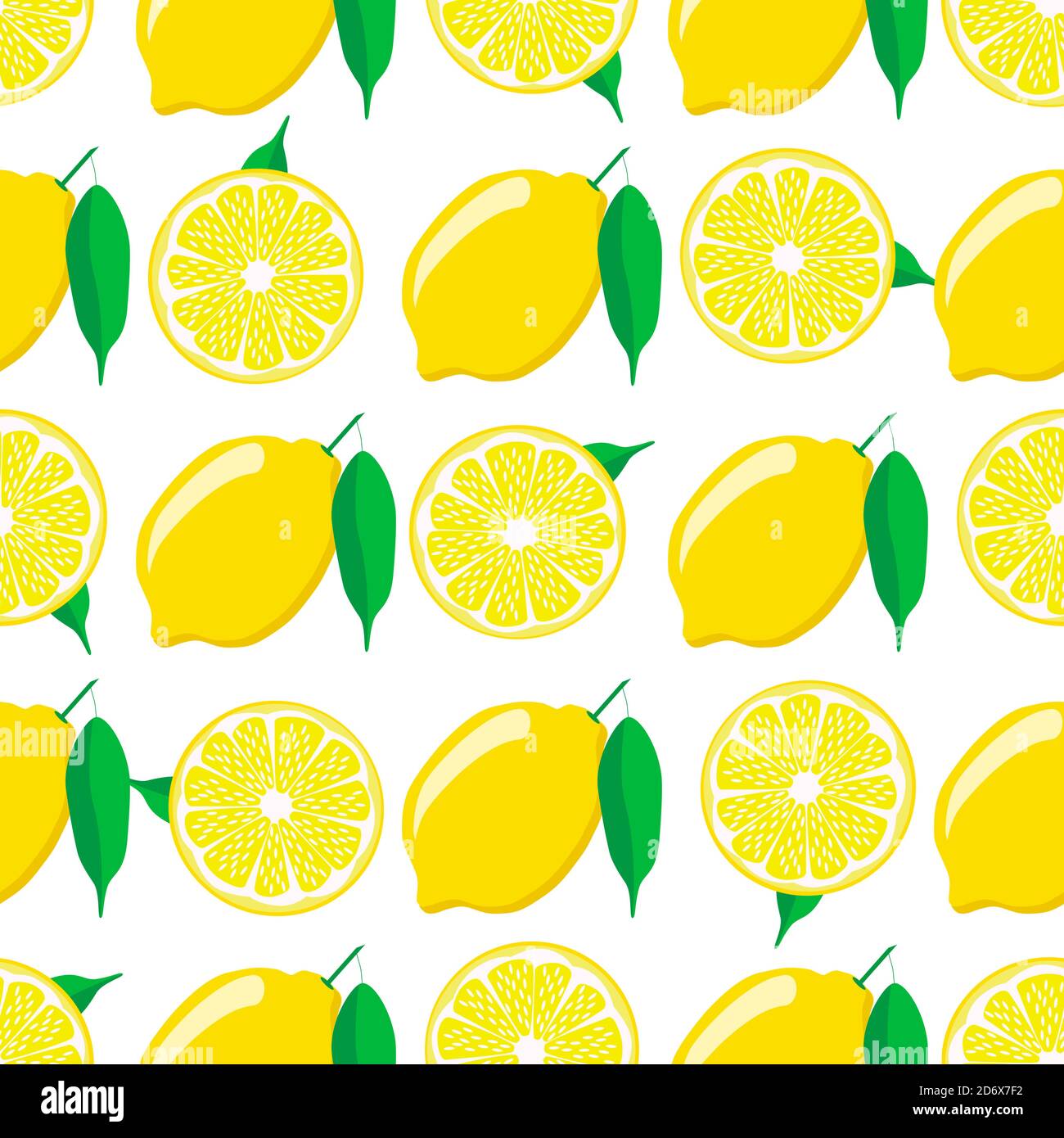 Ilustración sobre el tema de color grande sin costuras amarillo limón, patrón de fruta brillante para el sello. Patrón de fruta que consiste en hermoso limón de repetición sin costuras. S Ilustración del Vector