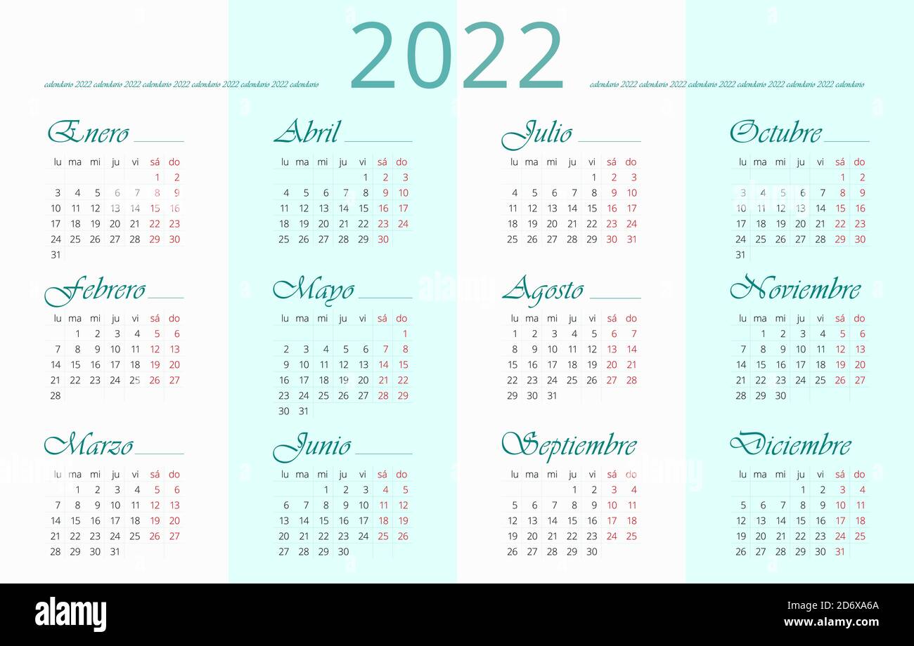 Calendario 2022 español fotografías e imágenes de alta resolución - Alamy