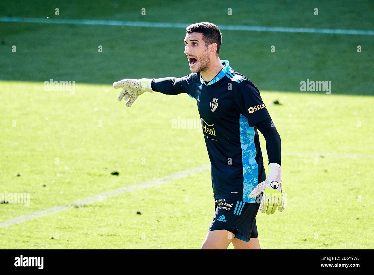 Ergio Herrera de Osasuna durante el campeonato español la Liga de fútbol entre SD Eibar y CA Osasuna el 18 de octubre de 2020 en el municipio de Ipur Foto de stock