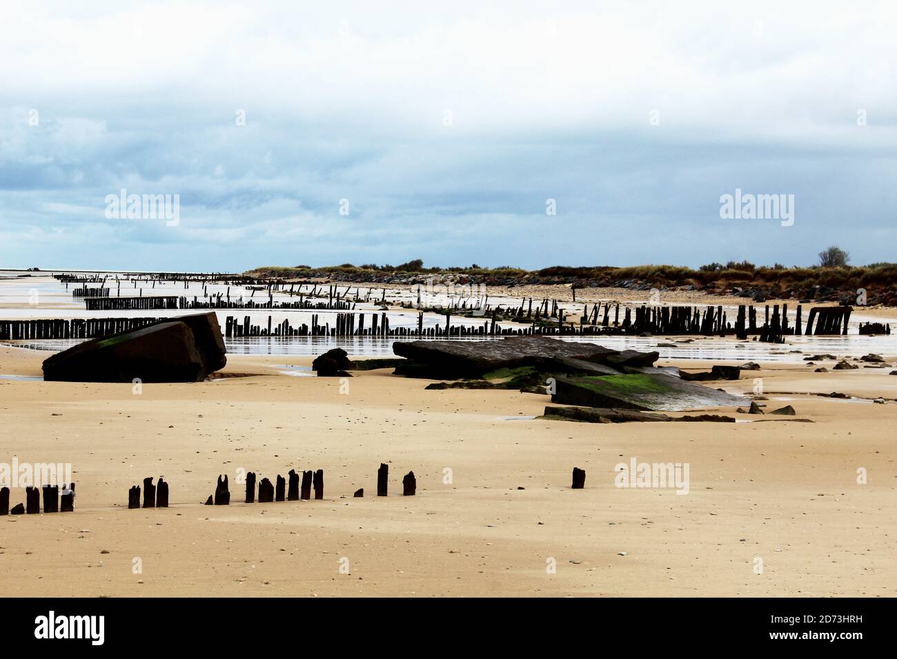 Gold Beach, Frankreich, Normandie Foto de stock