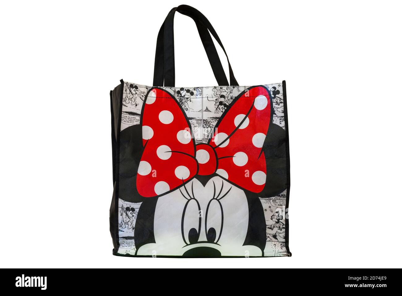 Minnie Mouse reutilizable bolsa de compras aisladas sobre fondo blanco Foto de stock