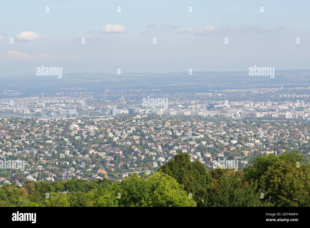 Vista de Budapest desde la Normafa, Budapest, Hungría, Magyarország, Europa Foto de stock