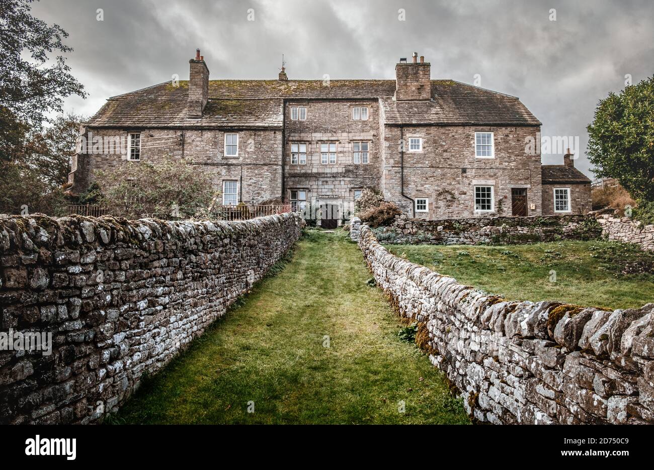 Edificio catalogado Stanhope Old Hall Grado II en el Condado de Durham Foto de stock