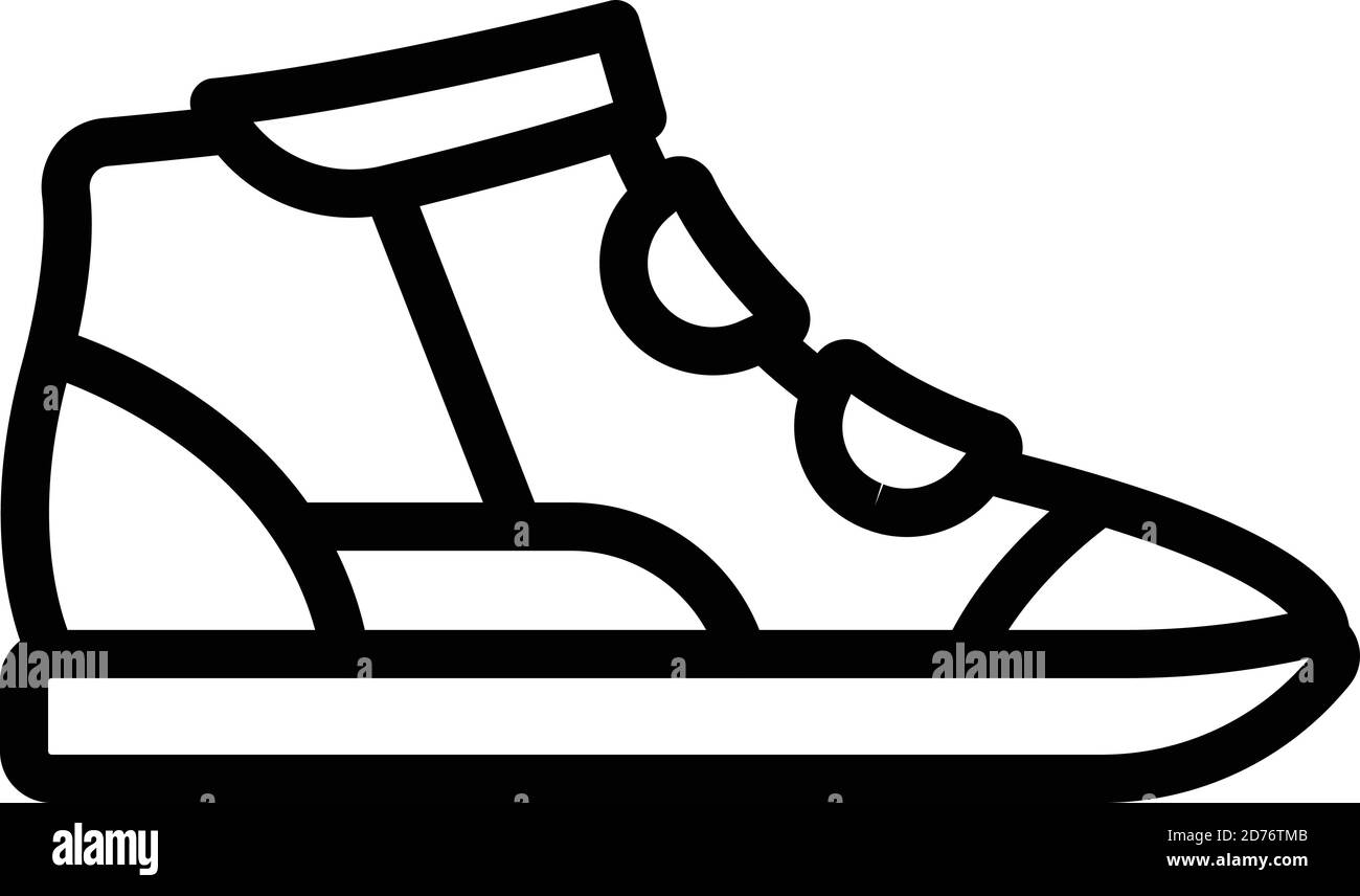Icono de zapatillas de invierno. Contorno invierno zapatillas icono vector  para diseño web aislado sobre fondo blanco Imagen Vector de stock - Alamy