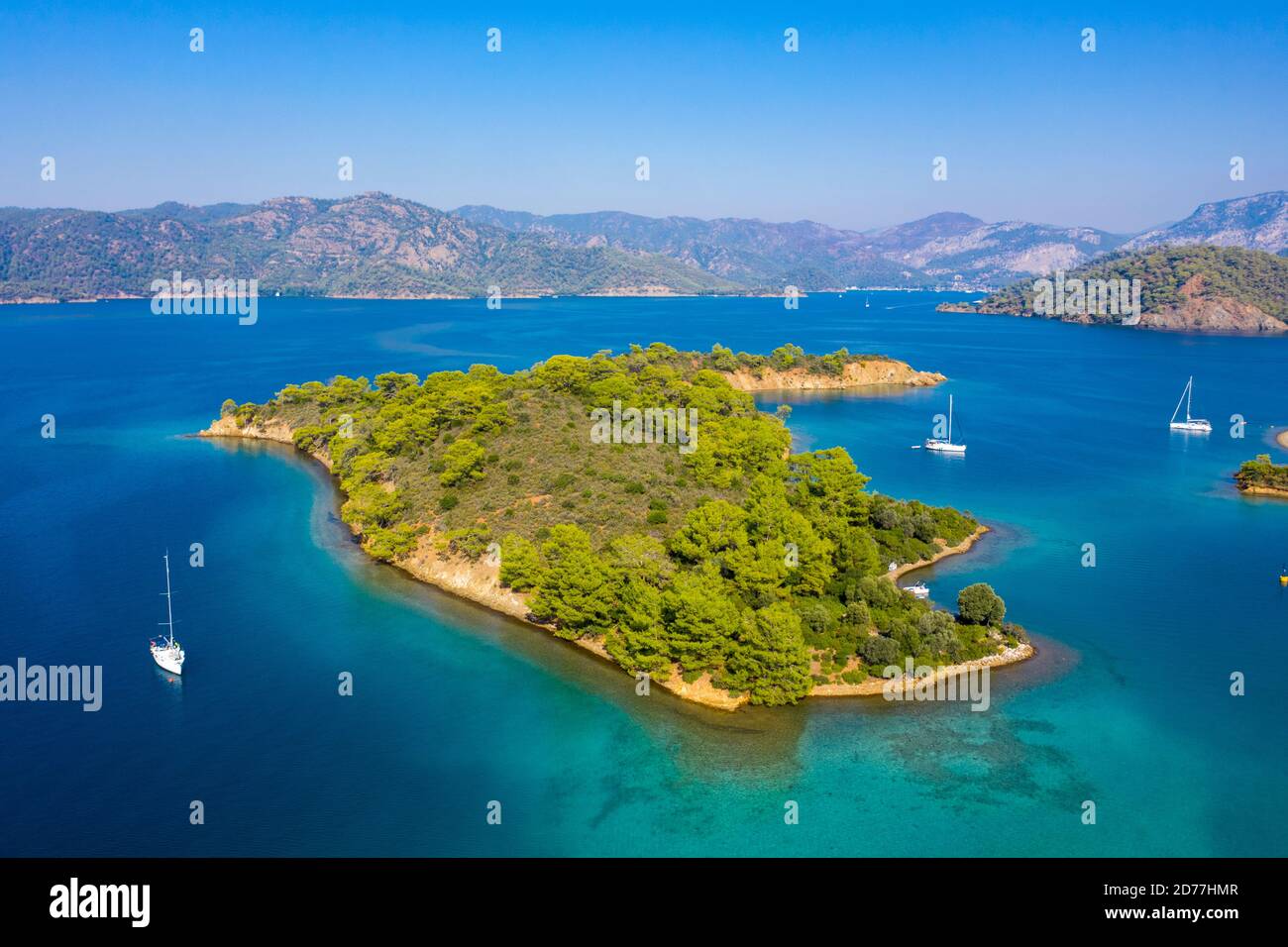 Islas Göcek, Provincia de Muğla, Turquía Foto de stock
