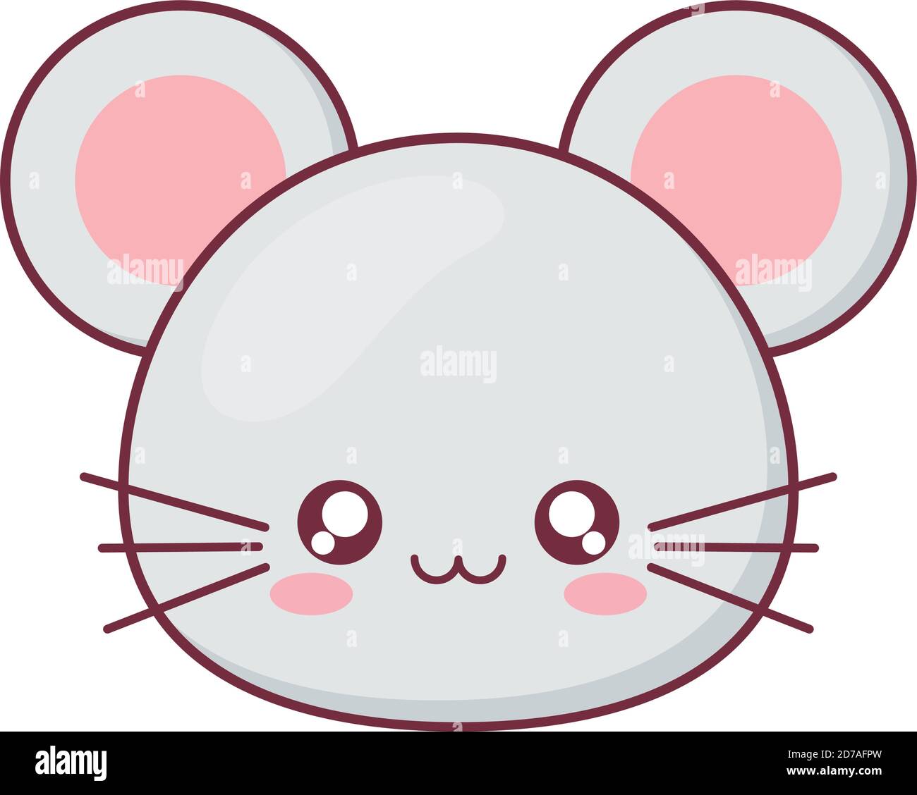 Kawaii ratón animal dibujos animados vector diseño Imagen Vector de stock -  Alamy