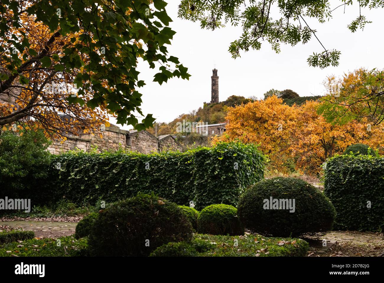 Dunbar's Close Garden, Royal Mile, Edimburgo, Escocia, Reino Unido Foto de stock