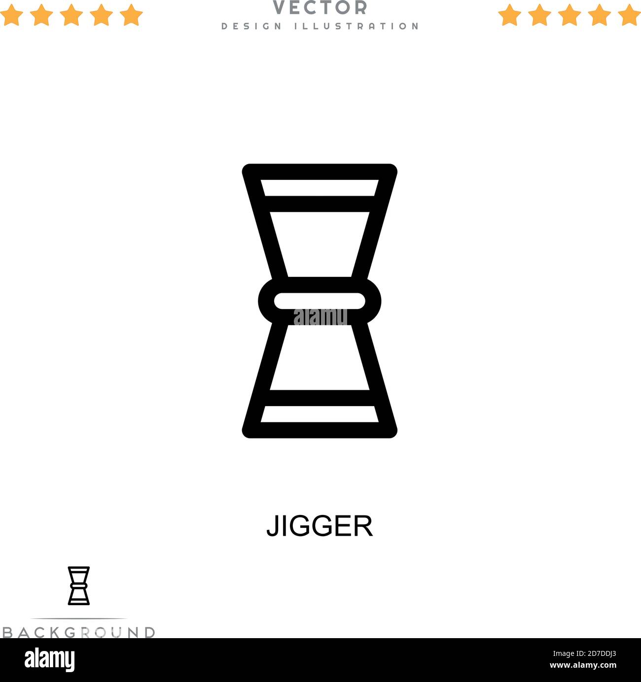 Icono de jigger. Elemento simple de la colección de disrupciones digitales. Icono de Line Jigger