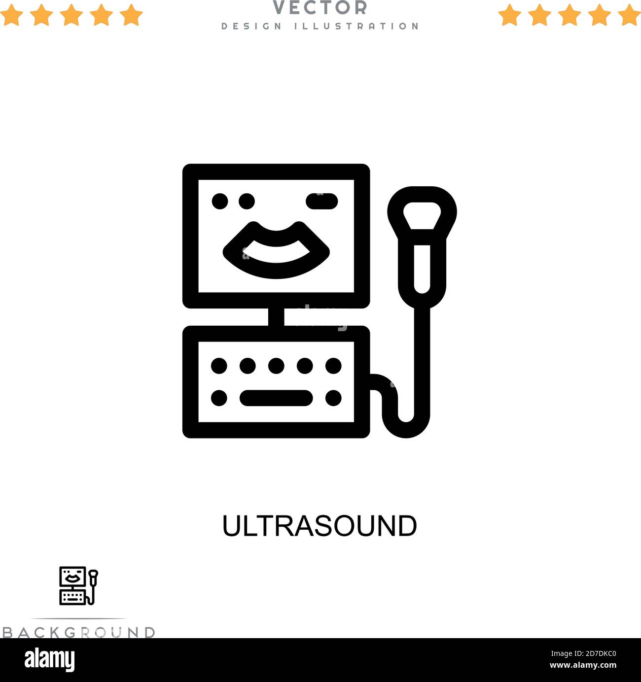 Icono de ultrasonidos. Elemento simple de la colección de disrupciones