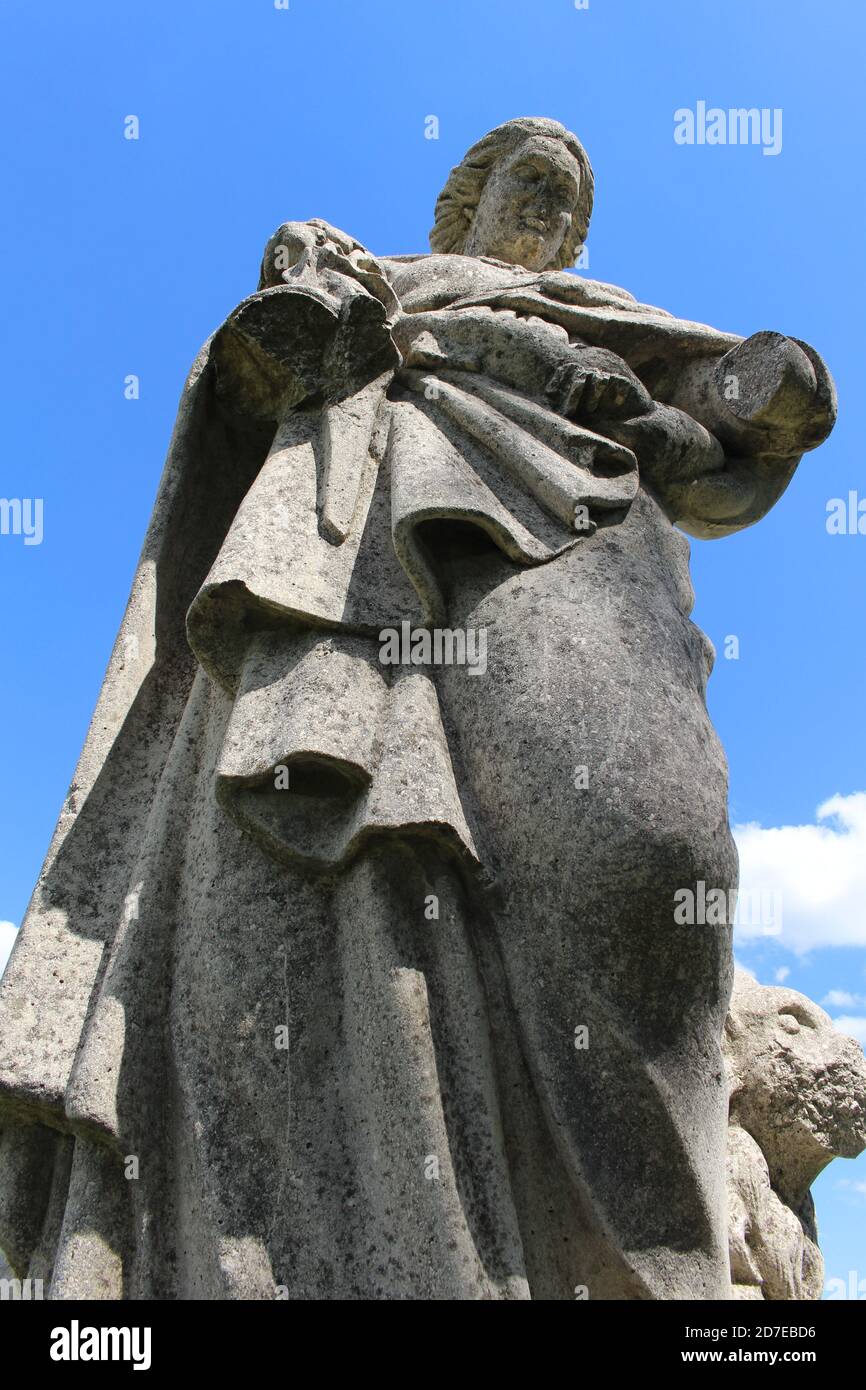 Estatua, Castillo Arnsberg Foto de stock