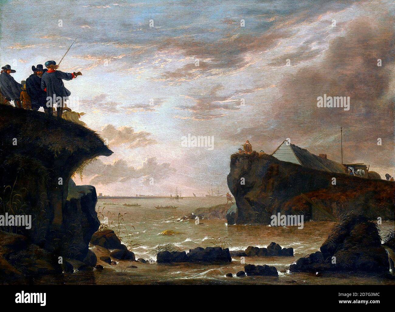 El colapso del dique de San Anthonis en 1651 - Jan Asselijn Foto de stock