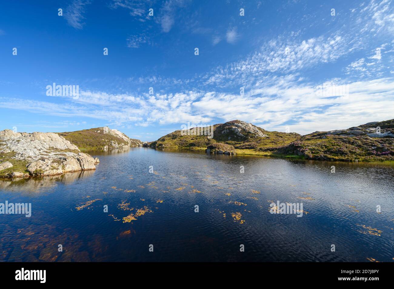 Lago Buaile en la Isla de Harris Foto de stock