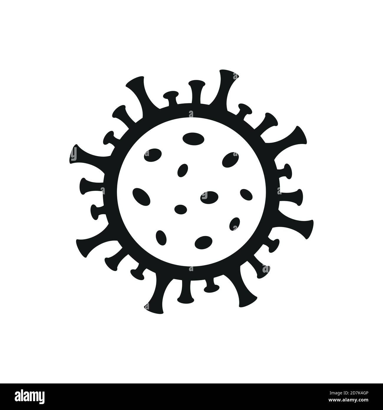 Icono de virus aislado en la ilustración de vector blanco EPS10 Ilustración del Vector