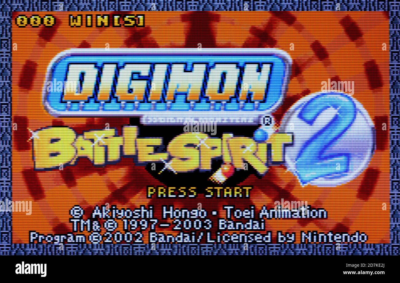 Digimon Battle Spirit 2 - Nintendo Game Boy Advance Videogame - sólo uso  editorial Fotografía de stock - Alamy
