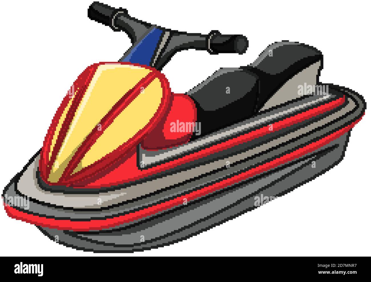 Moto acuática o lancha motora en estilo de dibujos animados aislados  ilustración de fondo blanco Imagen Vector de stock - Alamy