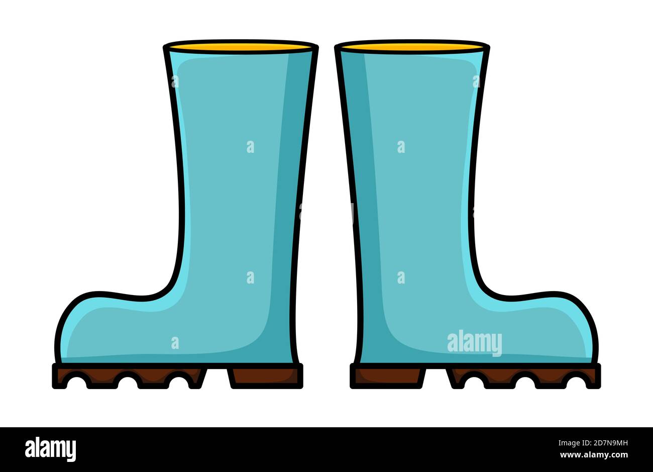 Juego de botas de lluvia vector clip art. Wellington botas dibujos animados  aislados sobre fondo blanco Imagen Vector de stock - Alamy