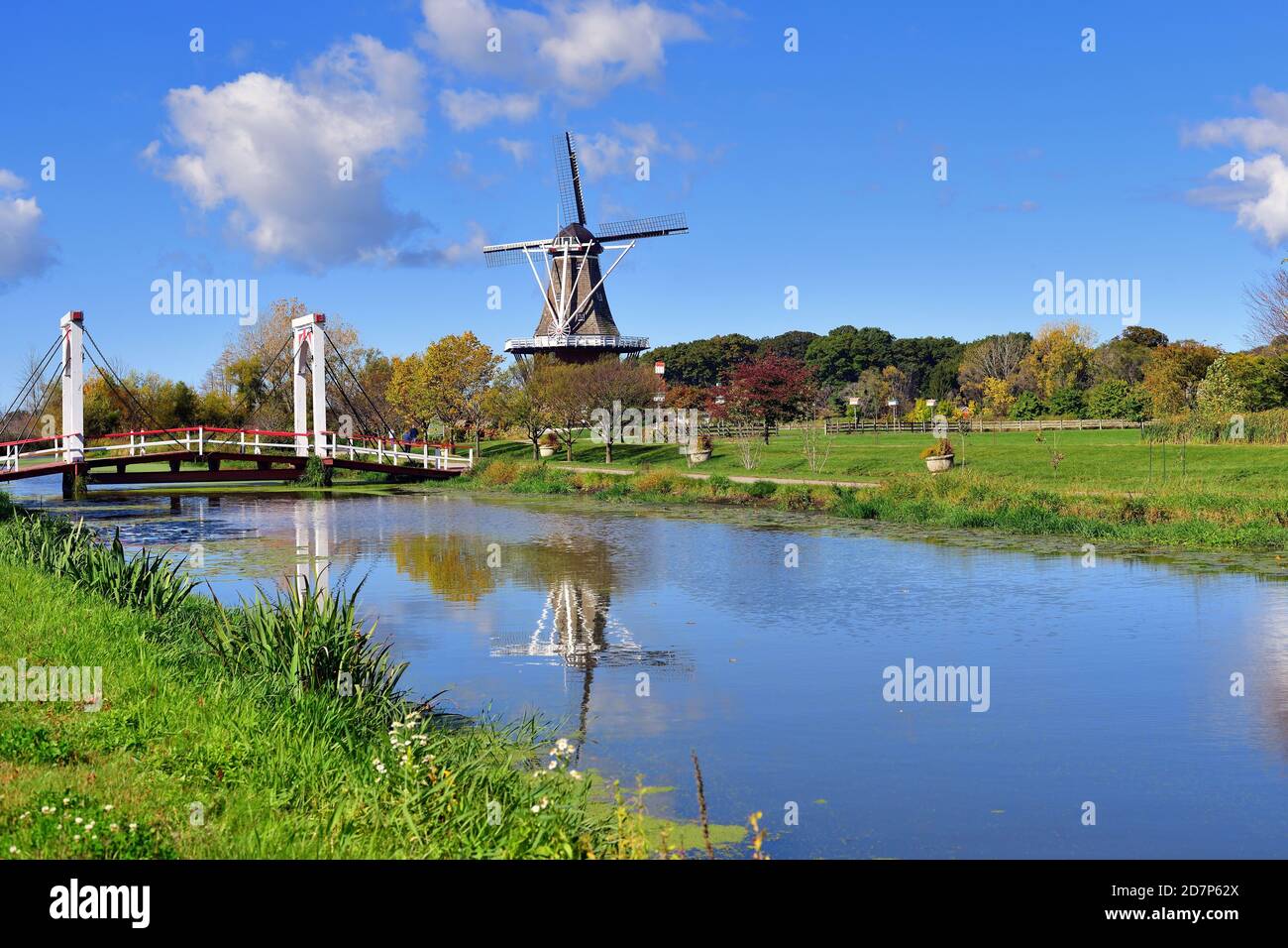Holanda, Michigan, EE.UU. Windmill Island Gardens en Holanda, Michigan, está dedicado al patrimonio y la cultura holandesa. Foto de stock
