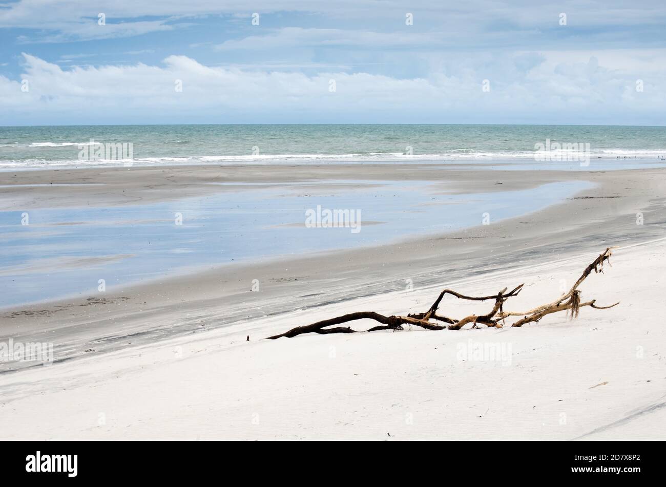 Punta Chame Beach situado en una península fina en el Golfo de Panamá Foto de stock