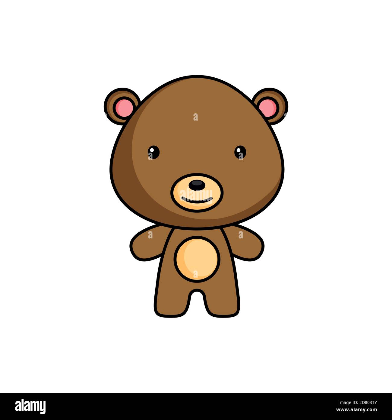 Bonito dibujo animado oso logotipo plantilla sobre fondo blanco. Diseño de  personaje mascota de álbum, álbum de recortes, tarjeta de felicitación,  invitación, volante, pegatina Imagen Vector de stock - Alamy