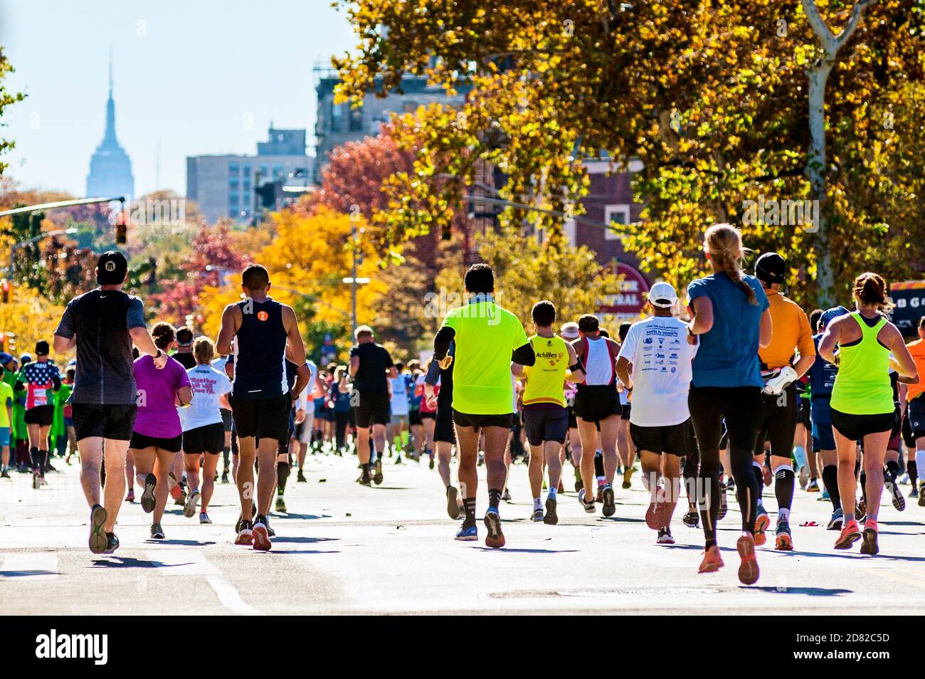 Marathon Runners corriendo en el Marathon de Nueva York Foto de stock