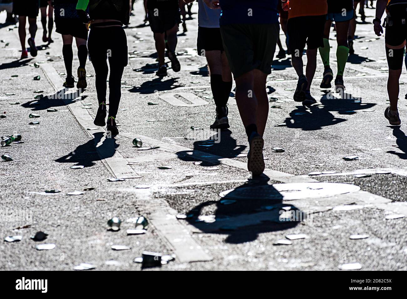 Marathon Runners corriendo en el Marathon de Nueva York Foto de stock