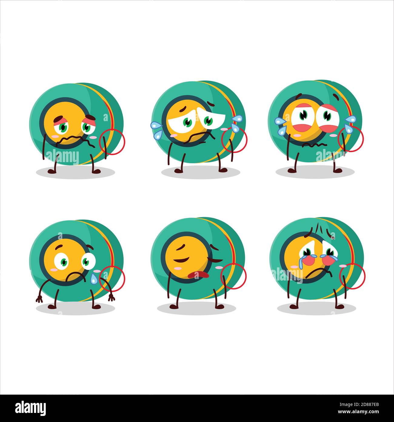 Niños personaje de dibujos animados de yoyo con expresión triste Imagen  Vector de stock - Alamy