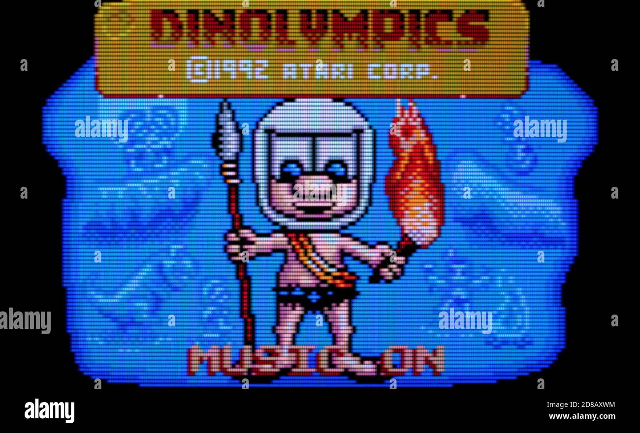 Dinolympics - Atari Lynx Videogame - sólo para uso editorial Foto de stock