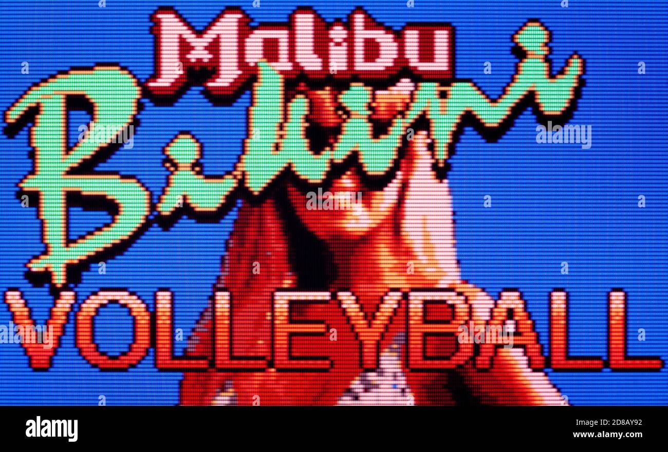 Malibu Bikini Voleibol - Atari Lynx Videogame - uso editorial solo Foto de stock