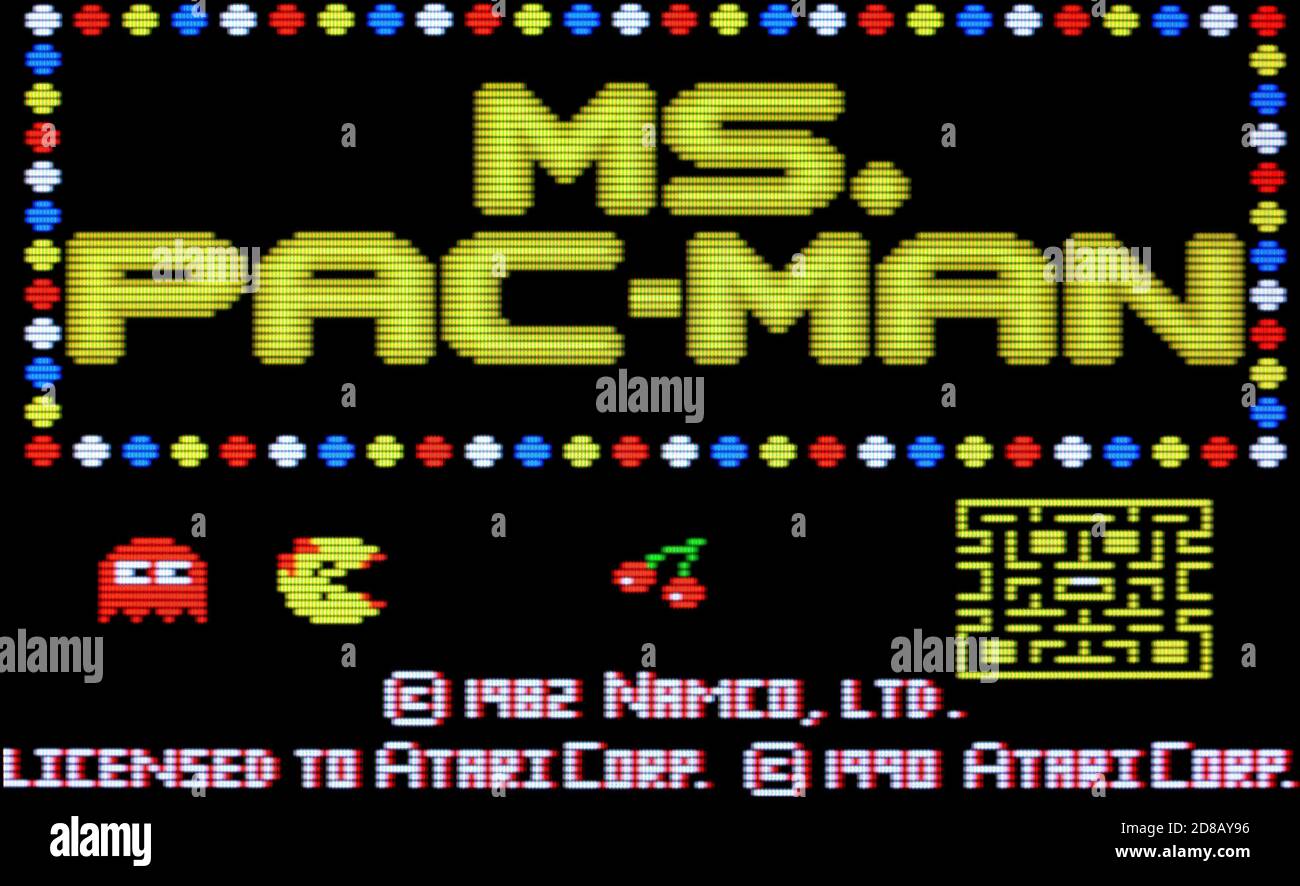 Sra. Pac-Man - Atari Lynx Videogame - sólo para uso editorial Foto de stock