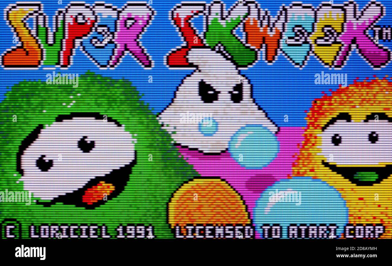 Super Skweek - Atari Lynx Videogame - sólo para uso editorial Foto de stock