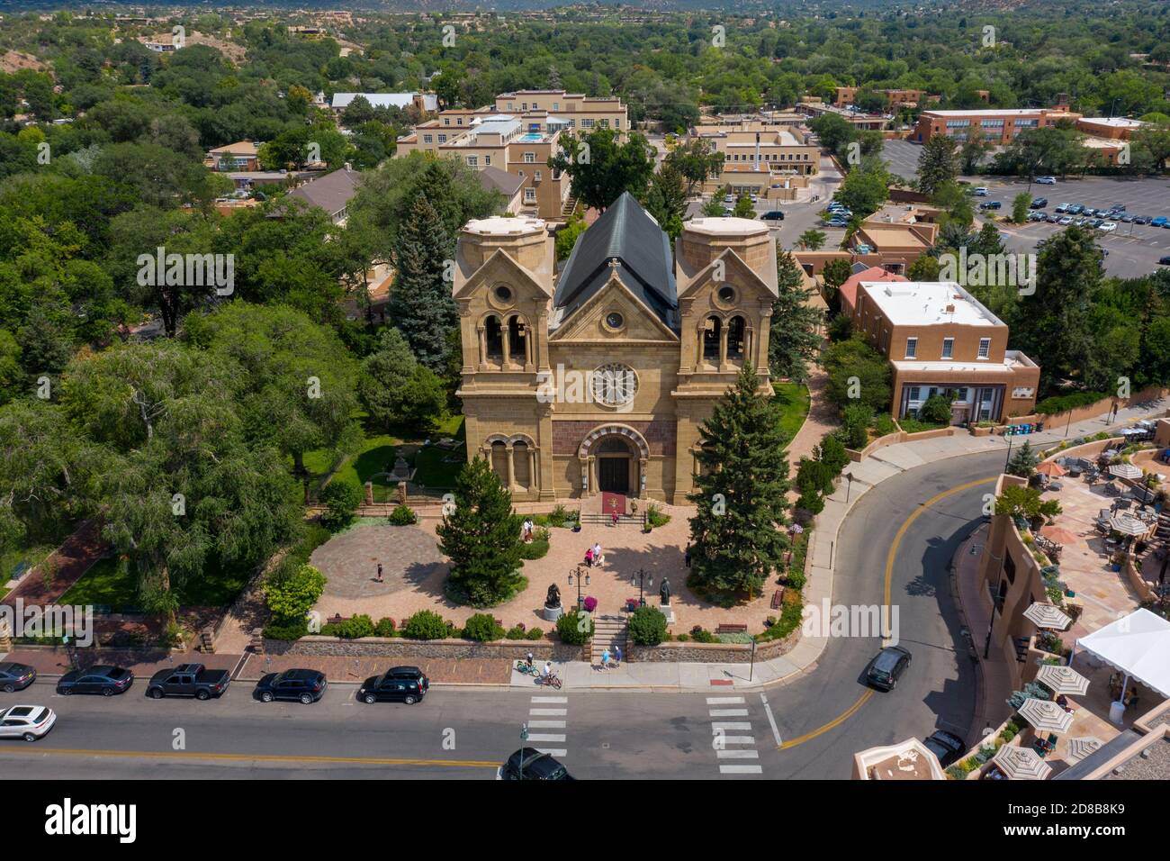 La Basílica Catedral de San Francisco de Asís, Santa Fe, Nuevo México, Estados Unidos Foto de stock