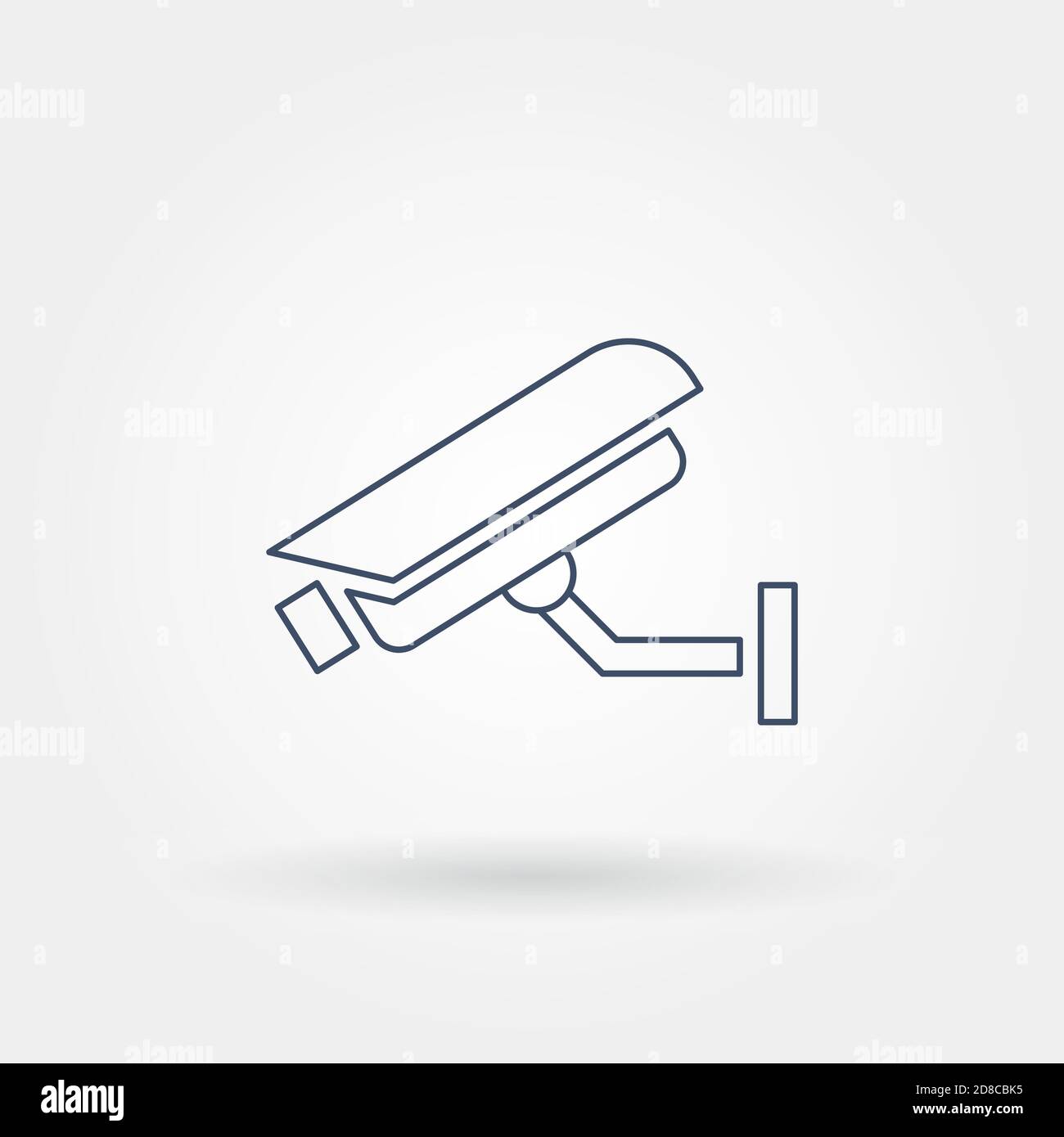 cámara cctv icono aislado único con línea moderna o contorno estilo Ilustración del Vector